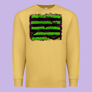 Halloween With Bat Backround Premium Sweatshirt Designed By Ranaportraitstore