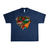 Navy festive western christmas heart Urban Heavy Tee - CowhideDigitalArt