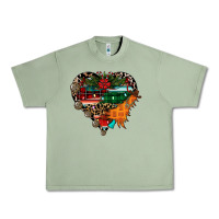 Oil Green festive western christmas heart Urban Heavy Tee - CowhideDigitalArt