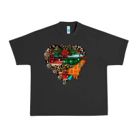 Pigment Black festive western christmas heart Urban Heavy Tee - CowhideDigitalArt