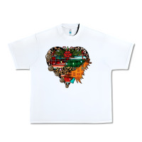 Festive Western Christmas Heart Urban Heavy Tee | Teevron