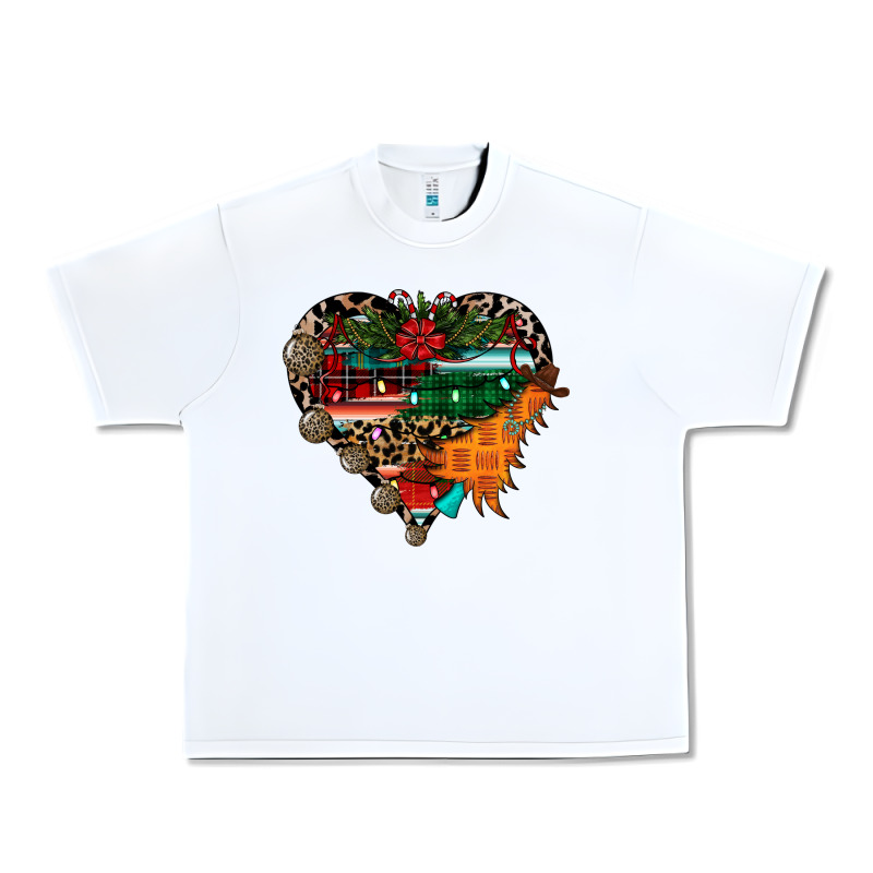 Festive Western Christmas Heart Urban Heavy Tee by CowhideDigitalArt | Teevron