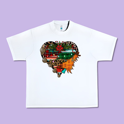 Festive Western Christmas Heart Urban Heavy Tee Designed By Cowhidedigitalart