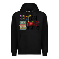 Black teach love inspire Premium Hoodie - BarkalooDesign