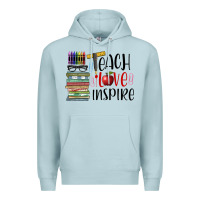 Blue Mist teach love inspire Premium Hoodie - BarkalooDesign