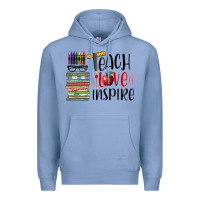 Colony Blue teach love inspire Premium Hoodie - BarkalooDesign
