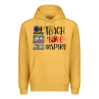 Mustard teach love inspire Premium Hoodie - BarkalooDesign