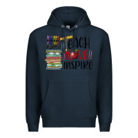 Navy teach love inspire Premium Hoodie - BarkalooDesign
