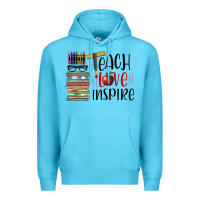 Ocean Blue teach love inspire Premium Hoodie - BarkalooDesign
