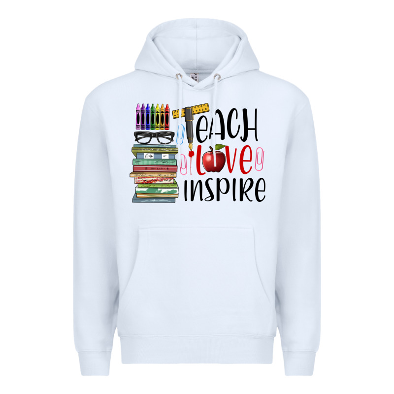 Teach Love Inspire Premium Hoodie by BarkalooDesign | Teevron