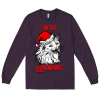 Plum Merry Christmas Cat Long Sleeve Tee - SublimationCraftShop