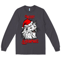 Smoke Merry Christmas Cat Long Sleeve Tee - SublimationCraftShop