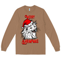 Toasted Coconut Merry Christmas Cat Long Sleeve Tee - SublimationCraftShop