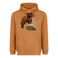 Meerkat California Grizzly Bear Heavyweight Hoodie - RanaPortraitStore