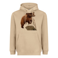Mushroom California Grizzly Bear Heavyweight Hoodie - RanaPortraitStore