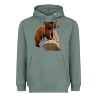 Sage California Grizzly Bear Heavyweight Hoodie - RanaPortraitStore