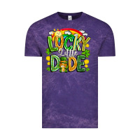 Cloud Purple Lucky Little Dude Vintage Tee - CowhideDigitalArt