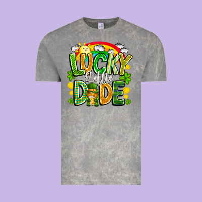 Lucky Little Dude Vintage Tee Designed By Cowhidedigitalart
