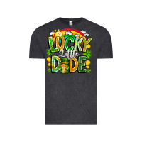 Vintage Black Lucky Little Dude Vintage Tee - CowhideDigitalArt