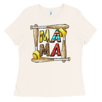 Bone softball mama Ladies Tee - CowhideDigitalArt