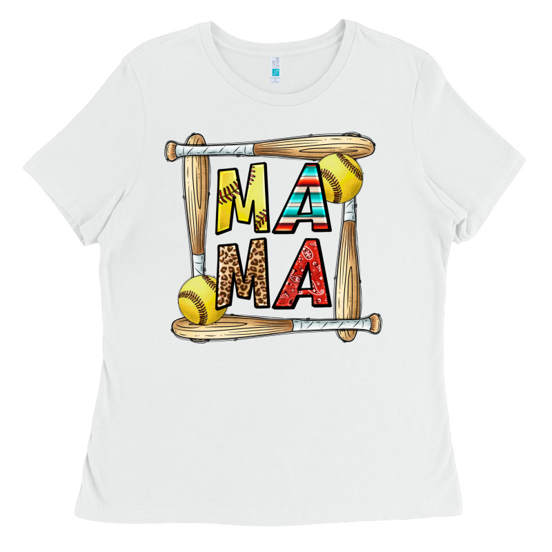 Softball Mama Ladies Tee by CowhideDigitalArt | Teevron