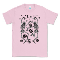 Bubblegum Pink halloween dancing skeletons Classic Tee - BarkalooDesign