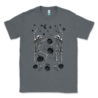 Charcoal Heather halloween dancing skeletons Classic Tee - BarkalooDesign