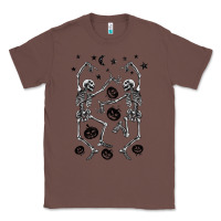 Chestnut halloween dancing skeletons Classic Tee - BarkalooDesign