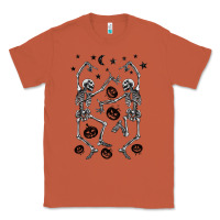 Copper halloween dancing skeletons Classic Tee - BarkalooDesign