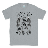 Heather Grey halloween dancing skeletons Classic Tee - BarkalooDesign