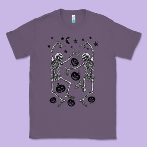 Halloween Dancing Skeletons Classic Tee Designed By Barkaloodesign