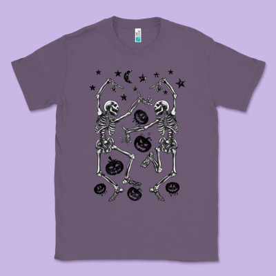 Halloween Dancing Skeletons Classic Tee Designed By Barkaloodesign