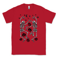 Red halloween dancing skeletons Classic Tee - BarkalooDesign