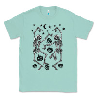 Seafoam halloween dancing skeletons Classic Tee - BarkalooDesign