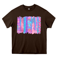 Chocolate Brown Pink Easter Brushstrokes Heavy Core Tee - BundleAndBundleShop