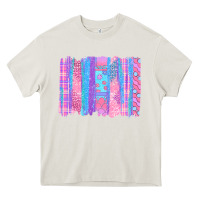 Cream Pink Easter Brushstrokes Heavy Core Tee - BundleAndBundleShop