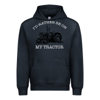 Navy I'D Rather Be On My Tractor Urban Hoodie - Bettercallsaul