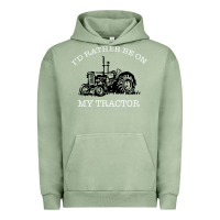 Pigment Oil Green I'D Rather Be On My Tractor Urban Hoodie - Bettercallsaul