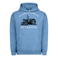Pigment Pebble Blue I'D Rather Be On My Tractor Urban Hoodie - Bettercallsaul