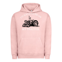 Pigment Salmon I'D Rather Be On My Tractor Urban Hoodie - Bettercallsaul
