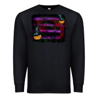 Black halloween witch hat backround Premium Sweatshirt - RanaPortraitStore