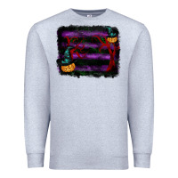 Heather Grey halloween witch hat backround Premium Sweatshirt - RanaPortraitStore