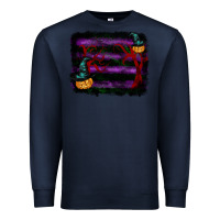 Navy halloween witch hat backround Premium Sweatshirt - RanaPortraitStore