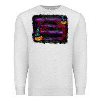 Oatmeal Heather halloween witch hat backround Premium Sweatshirt - RanaPortraitStore