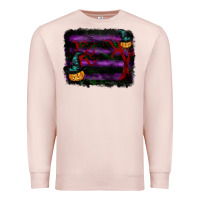 Pale Pink halloween witch hat backround Premium Sweatshirt - RanaPortraitStore