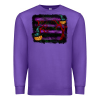 Purple halloween witch hat backround Premium Sweatshirt - RanaPortraitStore
