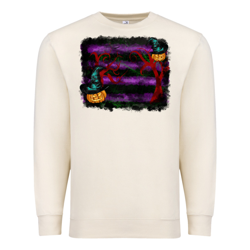 Halloween Witch Hat Backround Premium Sweatshirt by RanaPortraitStore | Teevron