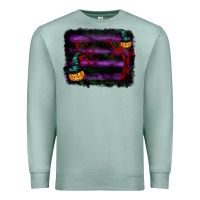 Seafoam halloween witch hat backround Premium Sweatshirt - RanaPortraitStore