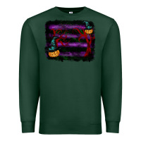 Sports Green halloween witch hat backround Premium Sweatshirt - RanaPortraitStore