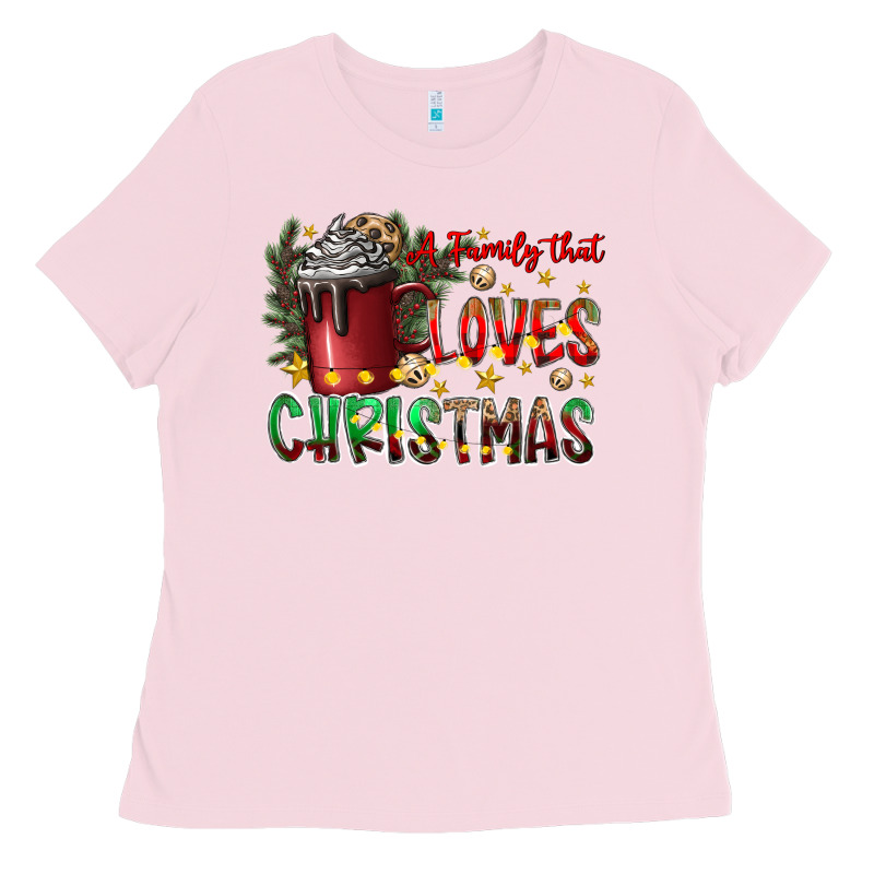 Afamilytloveschristmas Ladies Tee by CowhideDigitalArt | Teevron